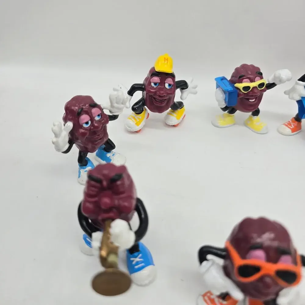 Vintage California Raisins PVC Figurine Lot of 10 Calrab Applause Toys 1987 1988